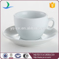 Weiße Porzellan-Massen-Teetasse und Untertassen-Sets mit CE / BSCI / SEDEX-Zertifizierungen